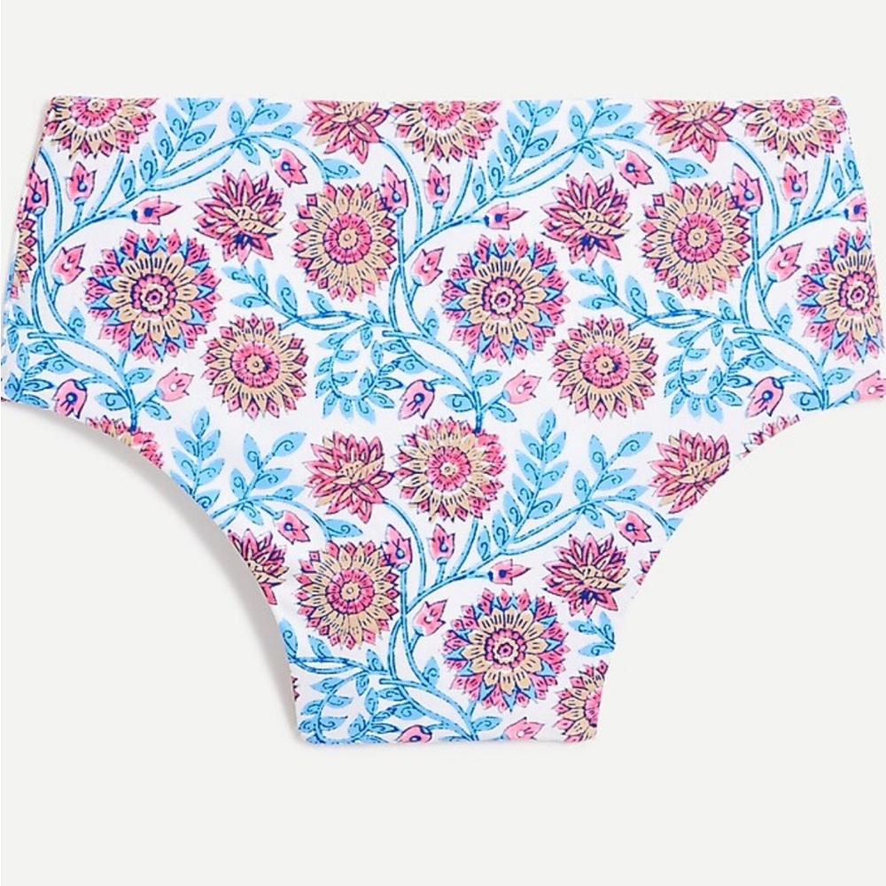 J. Crew Floral Bikini Bottom - Blue and Pink
